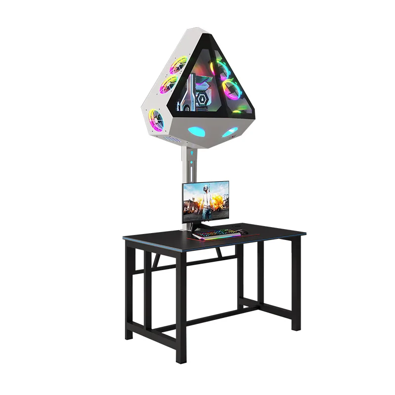 

E-sports Hotel Internet Cafe Wall-mounted Modular Air-cooled Cooling Desktop Anti-theft Computer Case Tables and Chairs