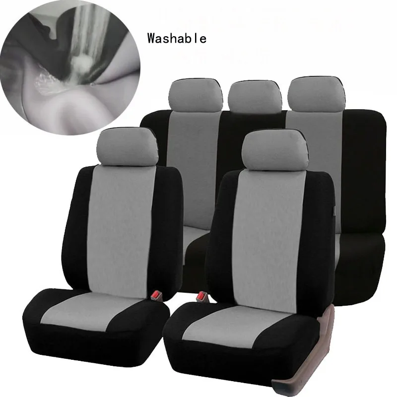 

Carnong Universal Car Seat Cover Washable Thickness Black Grey Beige Red Front 5 Seat Auto Chair Protector interior Accessories