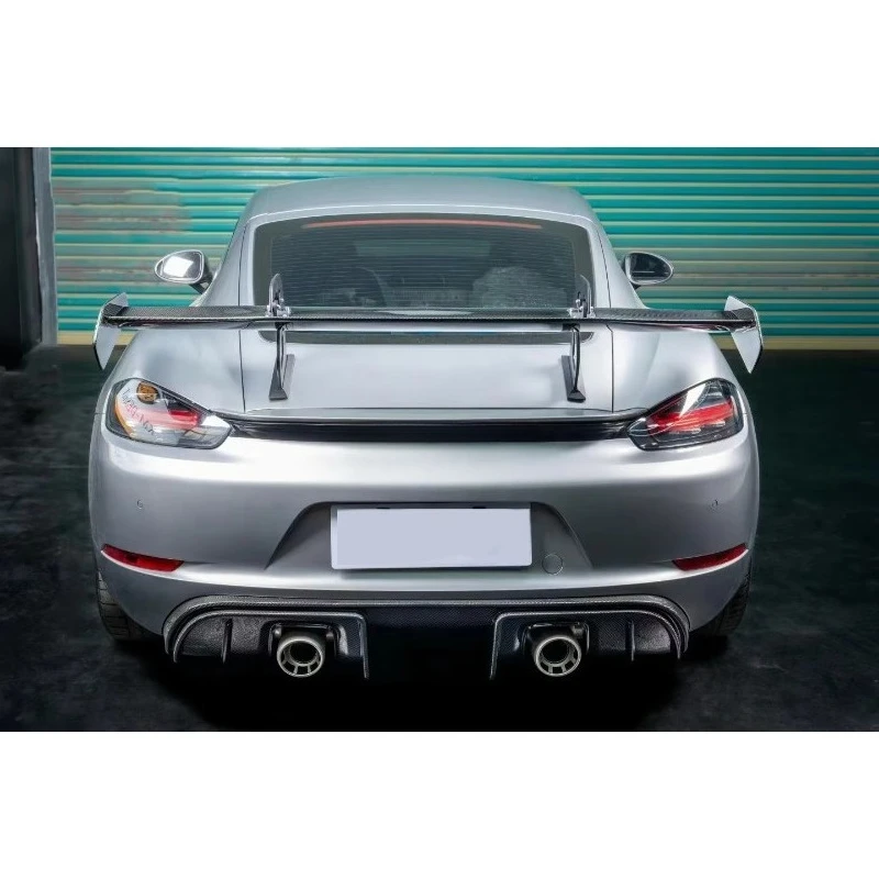 

Dry Carbon Fiber Auto Part for Porsche 718 Cayman Upgrade GT4RS Style Spoiler Body Kit Trunk Spoiler Rear Tail Wing Ducktail