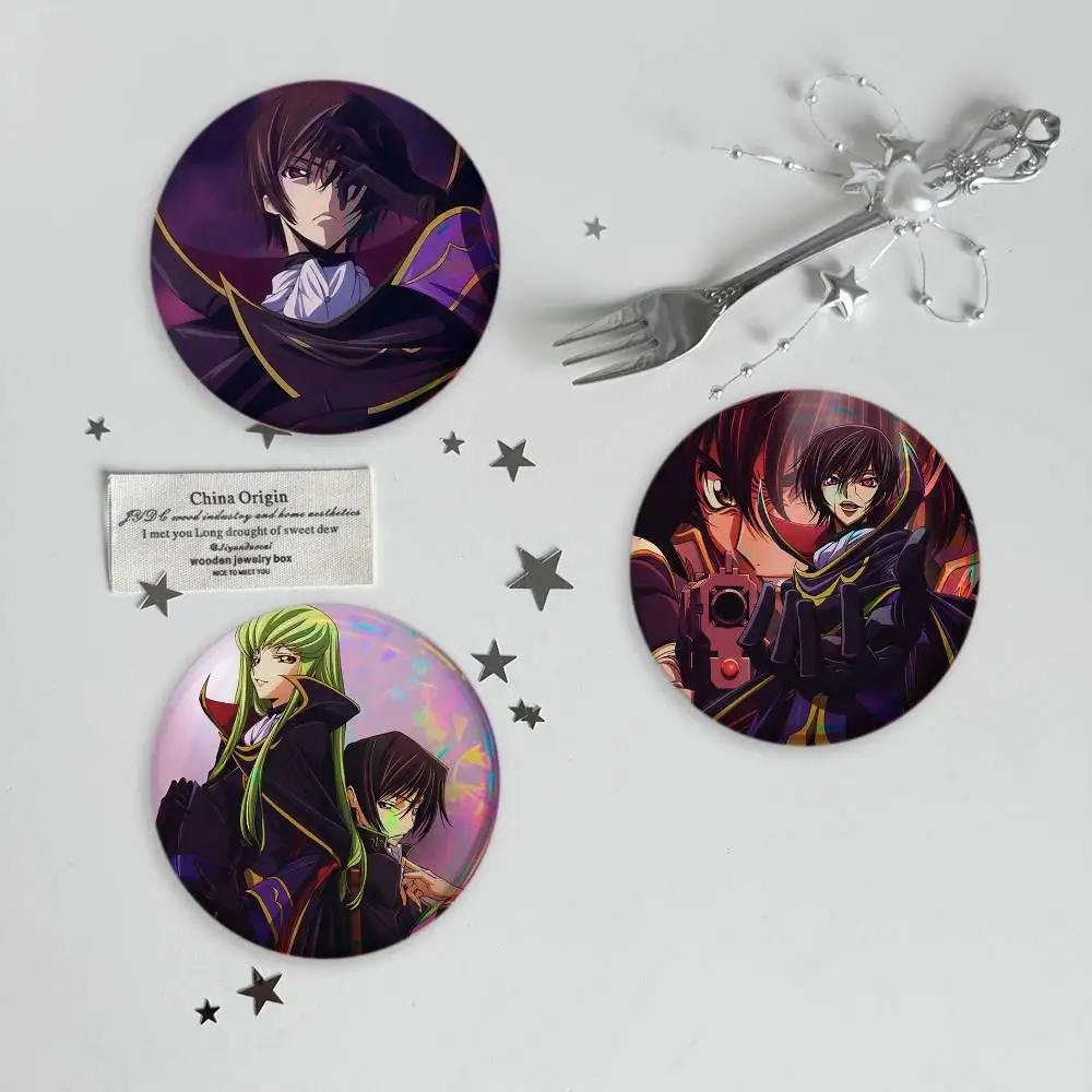 Anime C-Code Geass Brooches Cartoon Badge Pins Backpack Hat Accessories Friend Gift