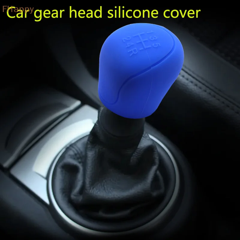 Car Silicone Gear Shift Knob Cover Gear Shift Non-Slip Grip Handle Protective Covers Manual 5speed Car Interior Accessories