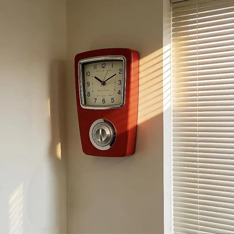 Retro Wall Clock Decorative Wall Watch Luxury Aesthetic Mural Clocks Minimalist Silent Elegant Living Room Watches Home Decor