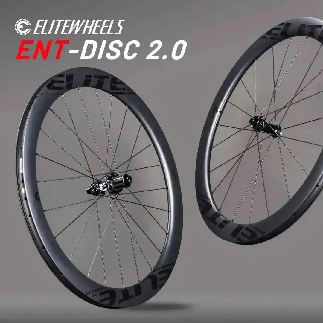 

ELITEWHEELS ENT 2.0 Disc Brake Carbon Wheels 700c Carbon Rim Center Lock Road Bike Wheelset UCI Quality Pillar 1423 spoke