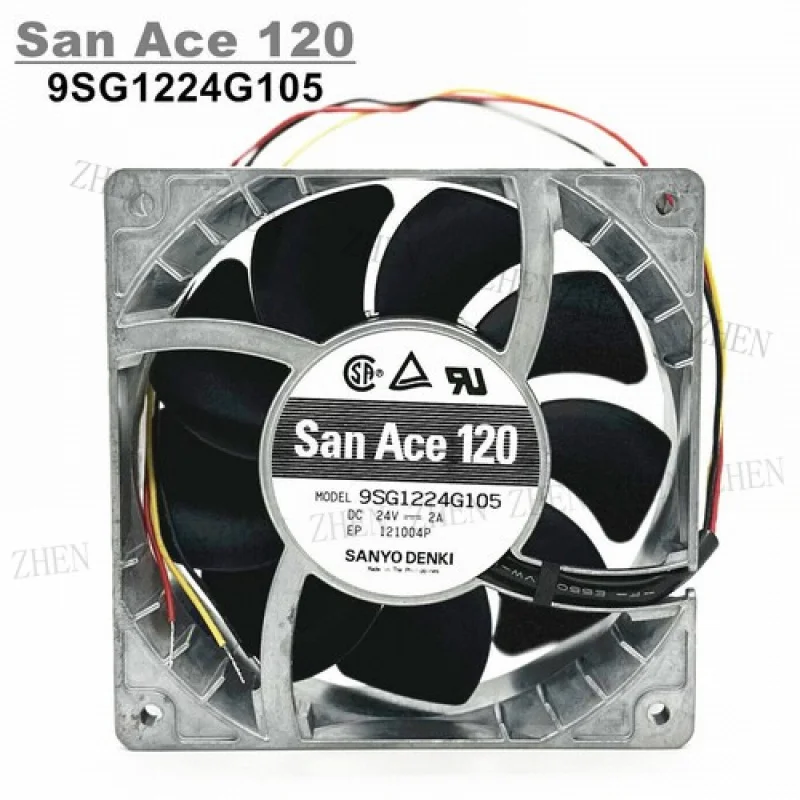 

Y for SAN ACE 120 9SG1224G105 12038 24V 2A High Air Volume Inverter Fan 3-wire
