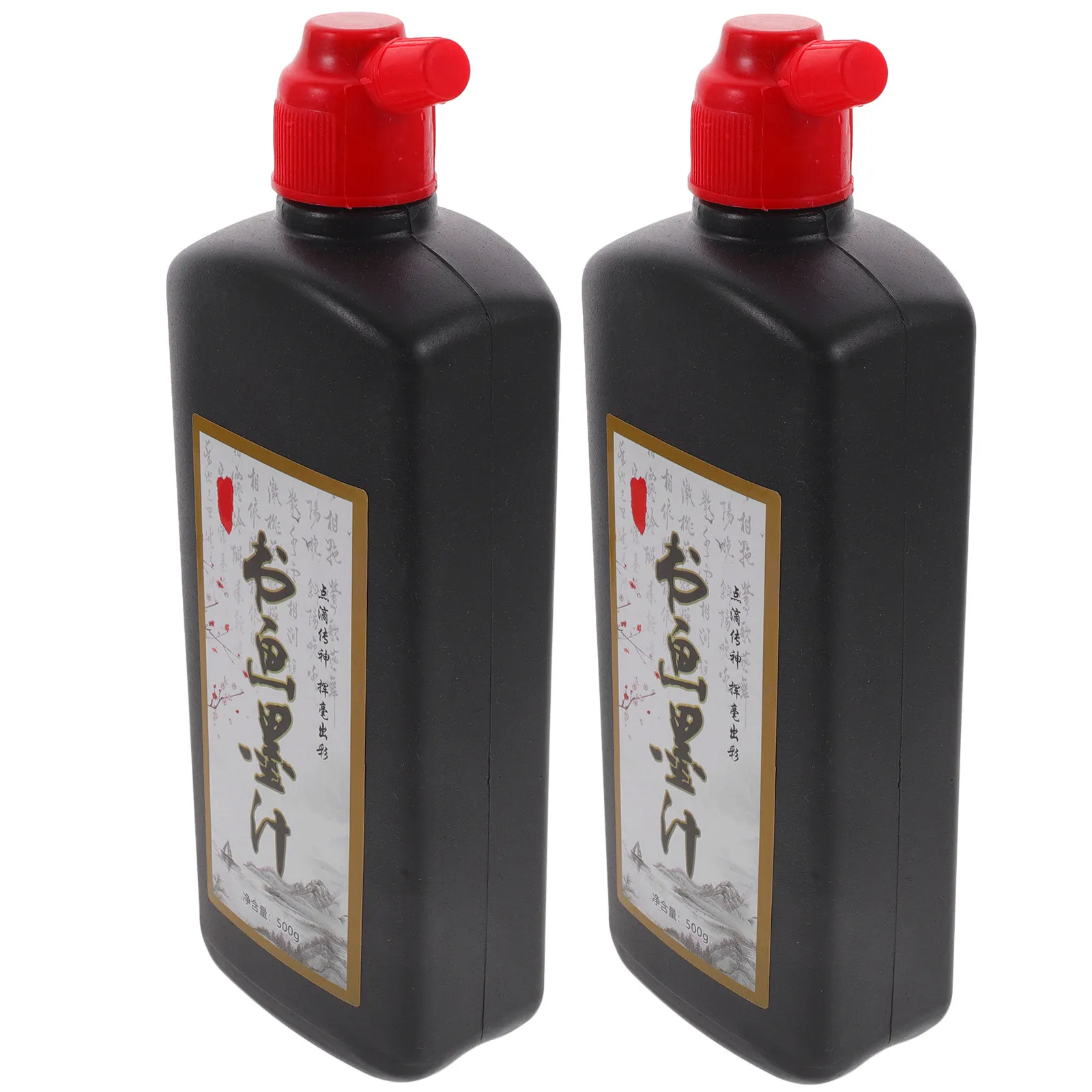 6Pcs Calligraphy Ink Natural Ingredients Smooth Dense Texture Chinese Brush Painting Ink for Greeting Cards Invitations