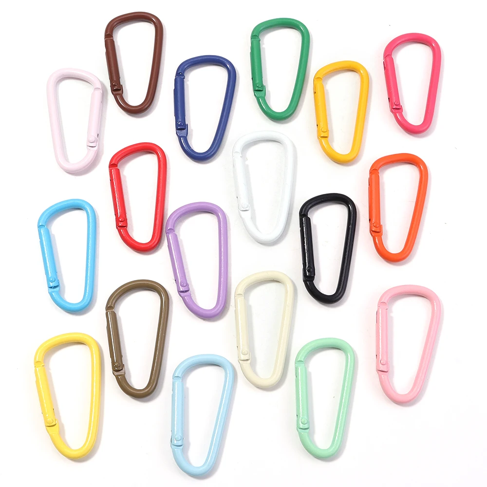 10 Stück 45x24mm Karabiner Schlüsselanhänger Clip Bunte D-förmige Federschnalle Haken für DIY Outdoor Camping Handtasche Schlüsselring Zubehör – Detail 6