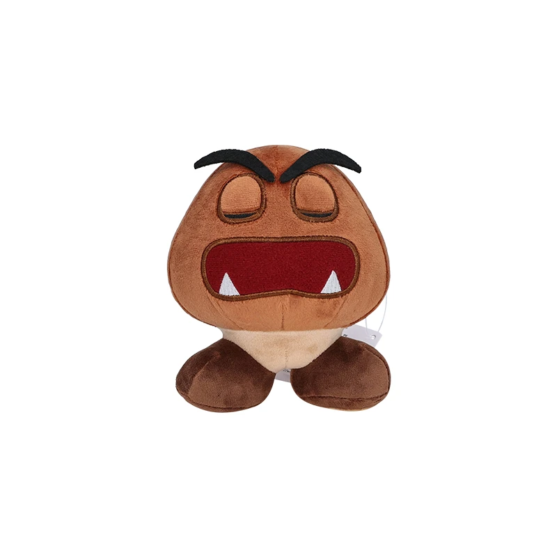 Super Mario Bros. Wonder Sleeping Goomba Little Buddy Animal relleno de 5 pulgadas, mundos 3D Odyssey personaje del juego de dibujos animados juguete de peluche