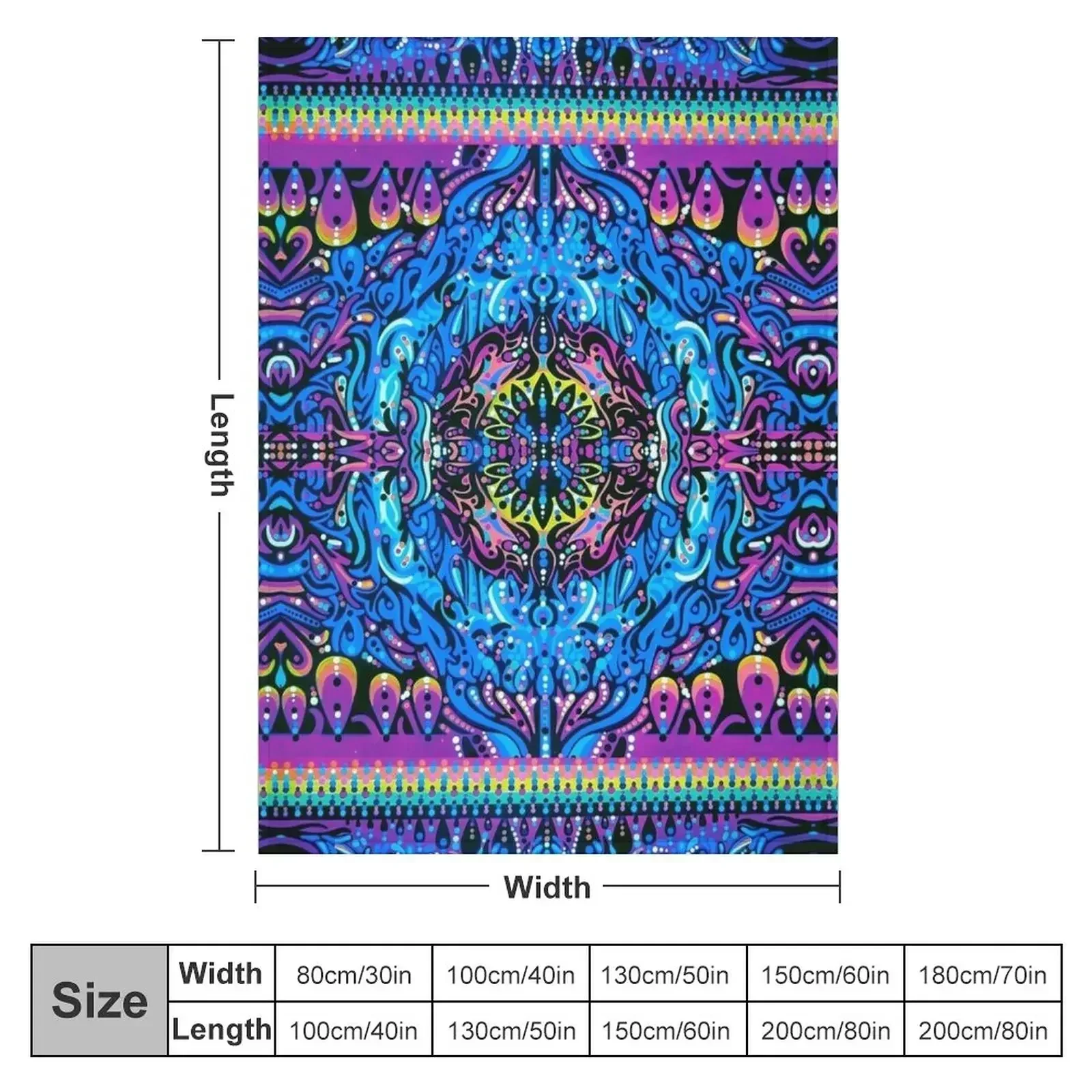 Mandala Reflection Throw Blanket Luxury Thicken sofa bed Warm Moving Blankets