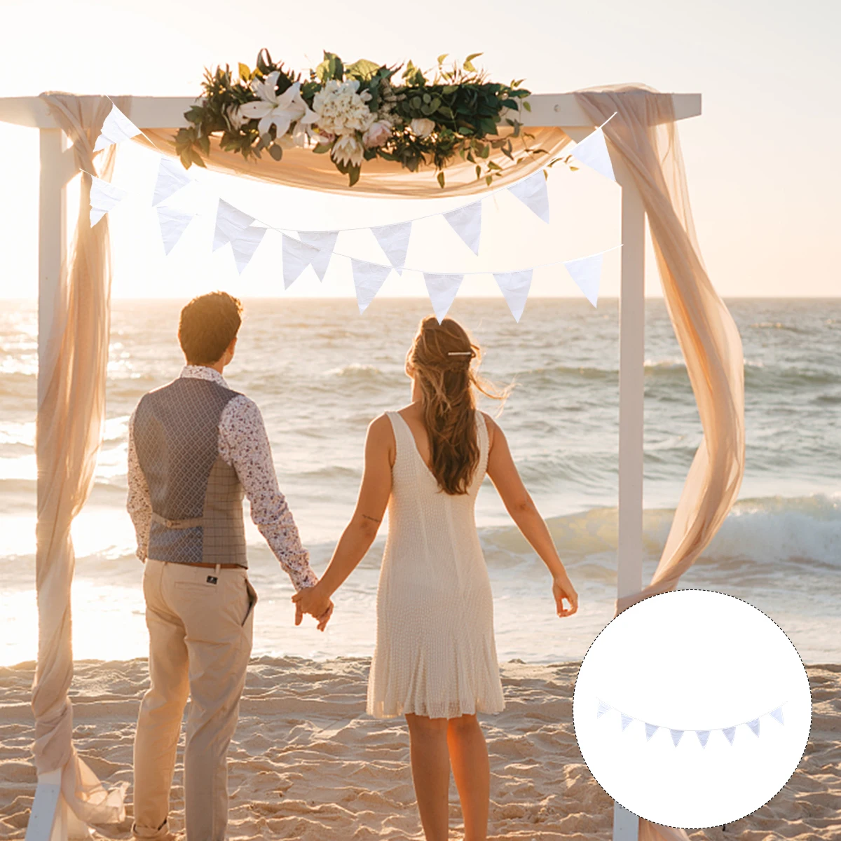 

10 Meter Triangle Flags Decoration Hanging Banner Bunting Wedding Party Home Garden Cloth Pennant Cafe School Office Backdrop