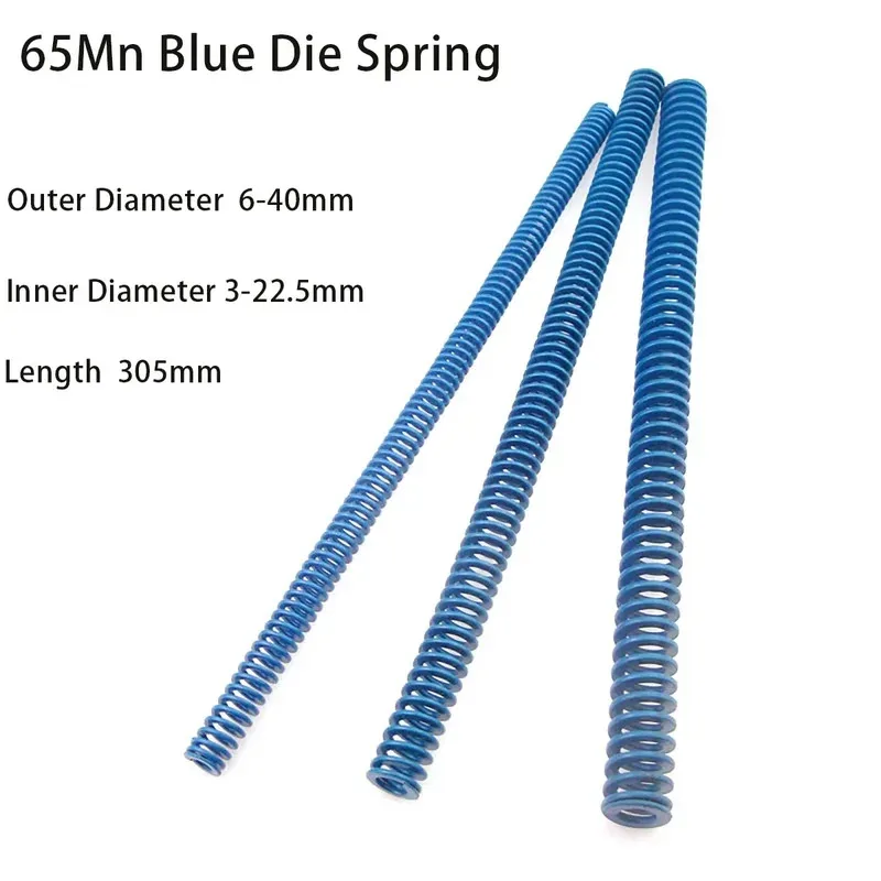 Blue Die Rectangular Spring Outer Diameter 6-40mm Inner Diameter 3-22.5mm  Length 305mm 65Mn Support Customization