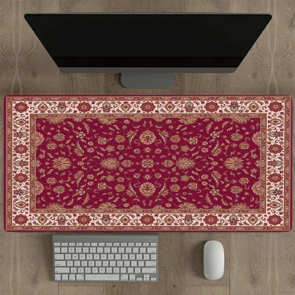 

Boho style living room carpet ethnic style retro computer mouse pad bedroom tea table mat anti-slip bottom thickened