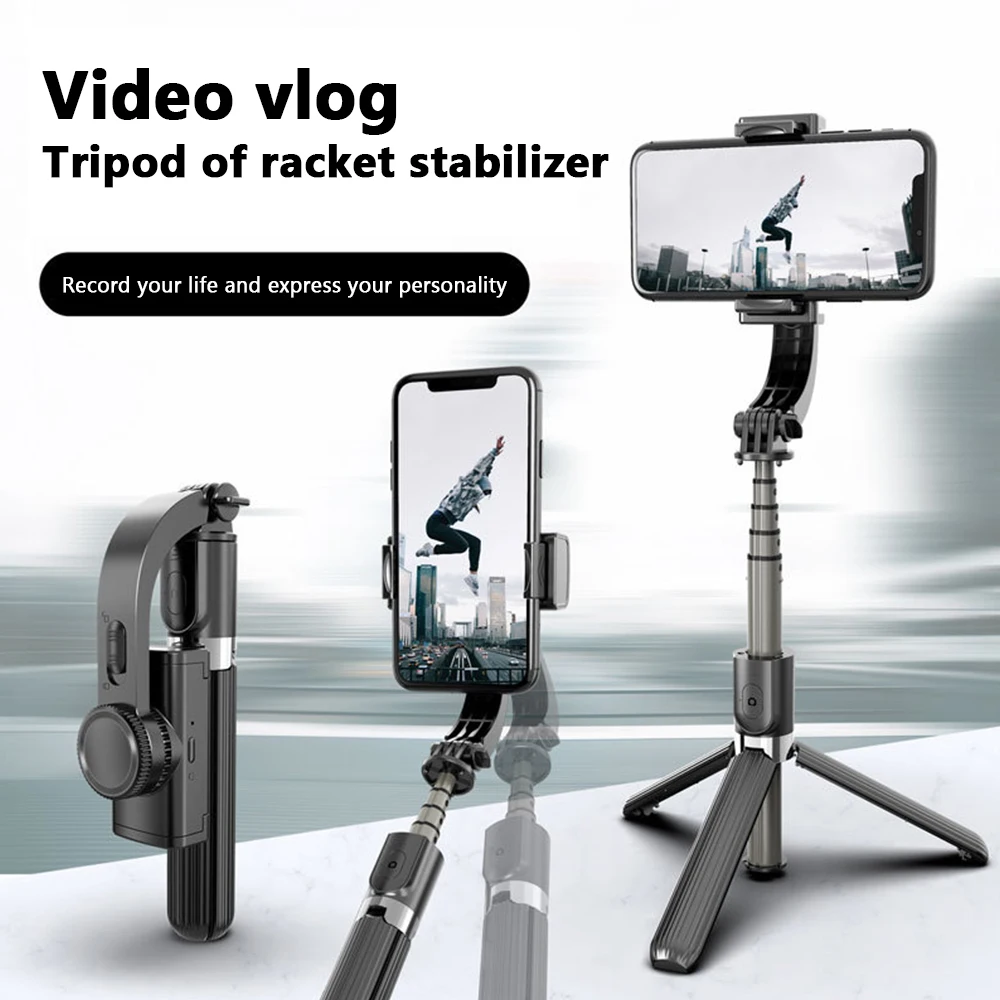 Travor Anti-shake Phone Gimbal Stabilizer Selfie Stick Single Shaft Stabilizer Extendable Handheld Selfie Stick Tripod for Phone