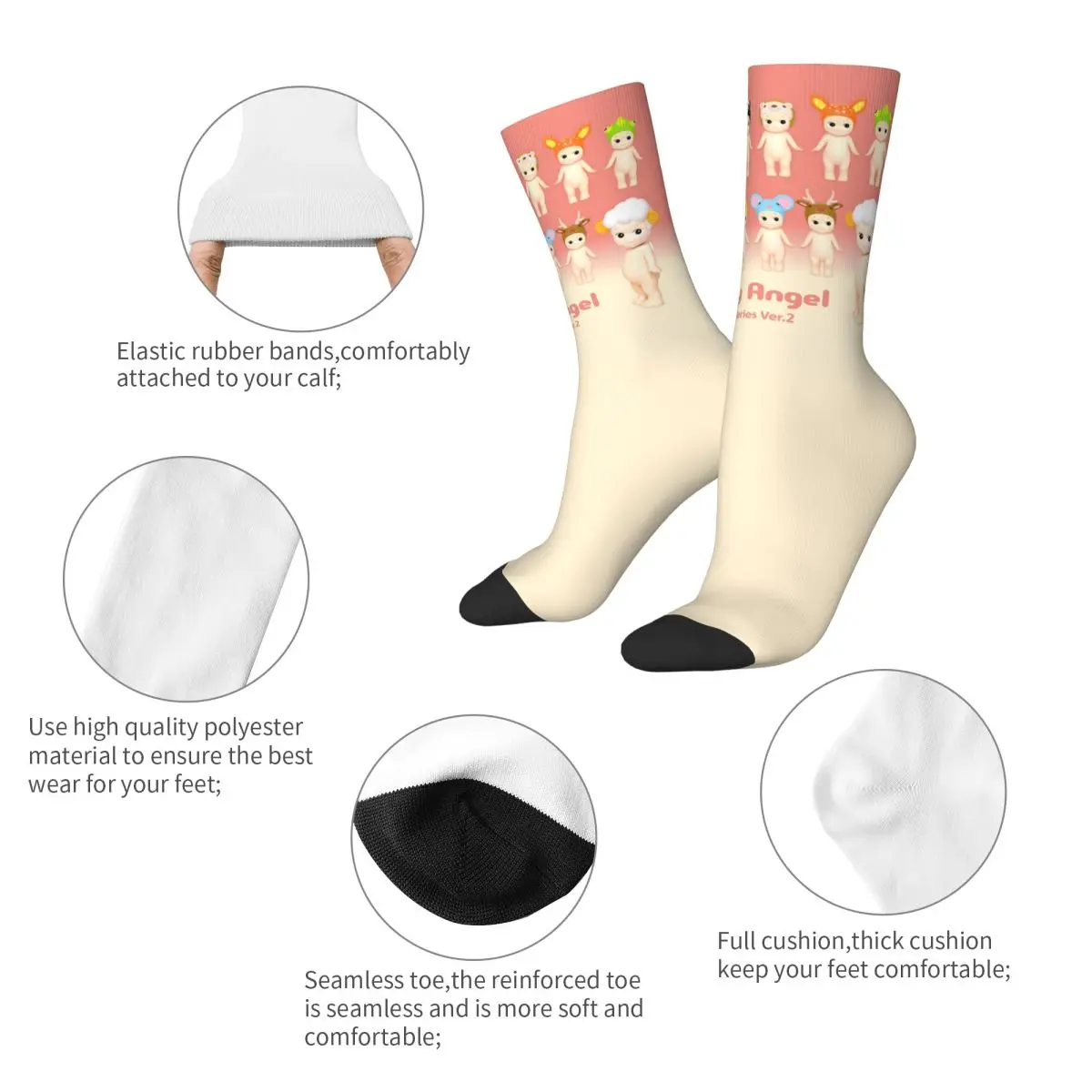 Sonny Angel Design Theme Socks Merch for Unisex Cozy Printed Socks