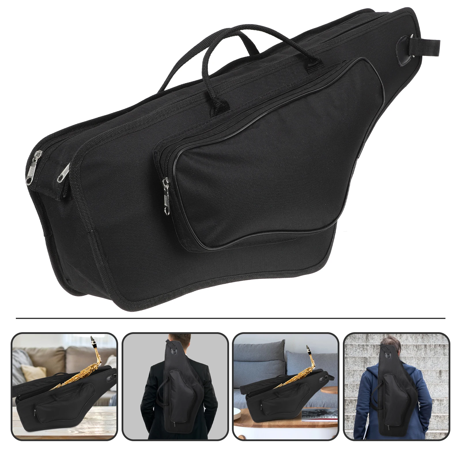 

Sax Bag Saxophone Carrier Backpack Case Alto Soft Cover Gig Flute Padded Saxaphone