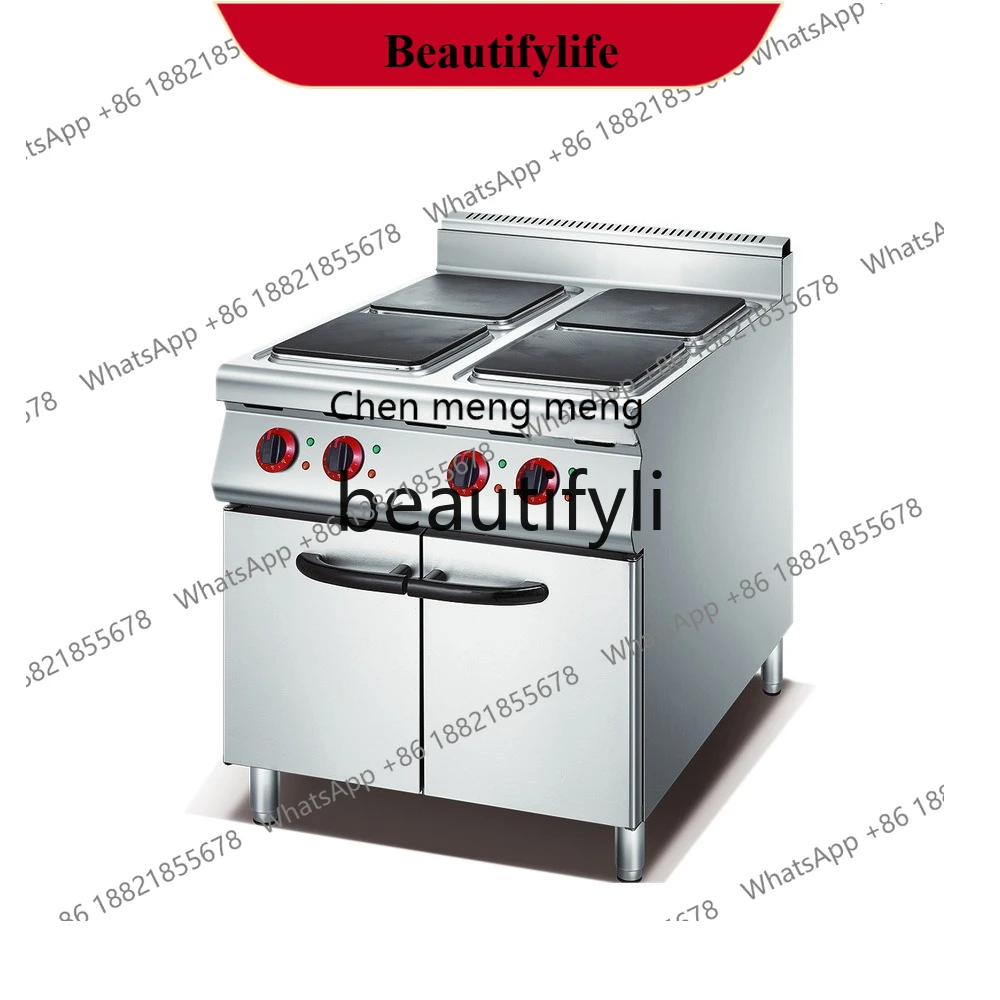 

AB02 Электрическая вертикальная кухонная плита с четырьмя головками и сиденьем шкафа Коммерческая роскошная комбинированная плита, кухонное оборудование