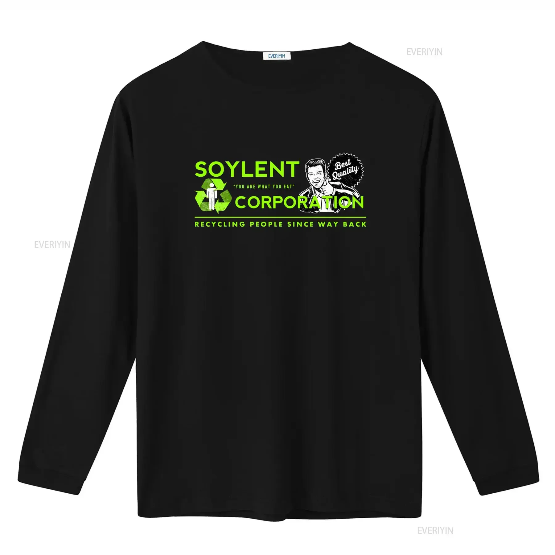 Mens Soylent Green Retro Movie T Shirt Vintage Corporation INGSOC 1984 Evil Best Quality Recycled Design vintage Washed Unisex