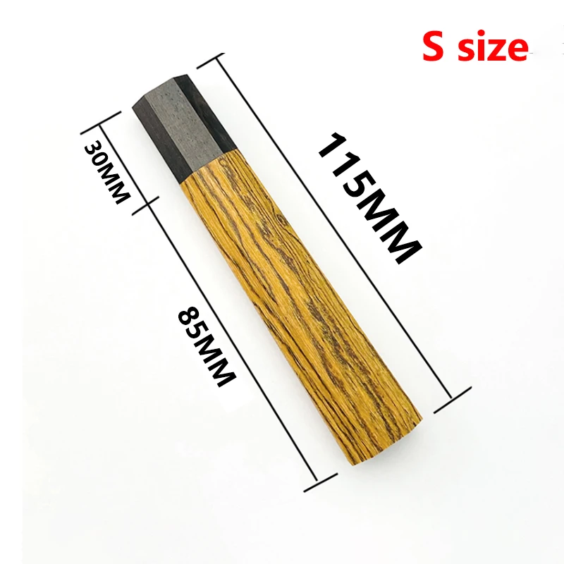 2 Sizes Custom Natural Solid Wood Rivet Structure Japanese Style Octagonal Wooden Knife Handle For Kitchen Fish Chef Cutter Make