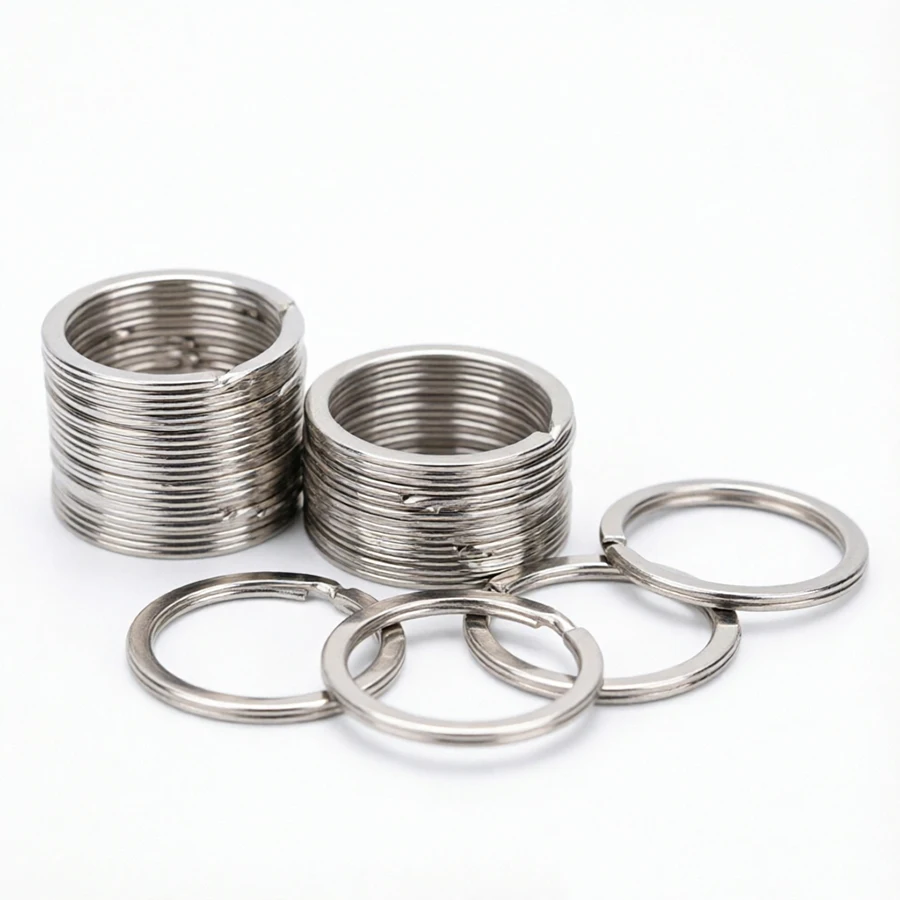 20pcs 1.5x25mm Metal Split Key Rings DIY Keychain Making Handmade Jewelry Connectors Accessories Hook Ring