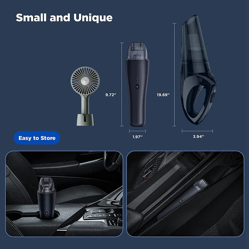 Cordless Car Vacuum Cleaner With High Power,Portable And Mini Size,Rechargeable Battery With 6000Pa Powerful Scuction