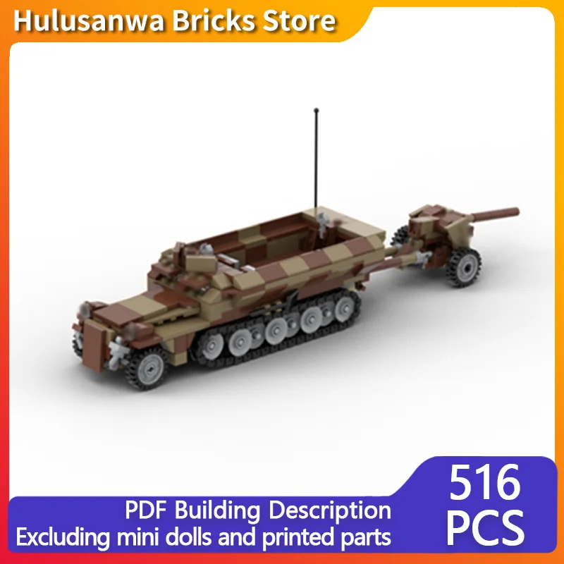 

Модель полугусеничной бронированной машины времен Второй мировой войны, конструктор MOC, военная техника, модульные технологичные подарки, набор для сборки, детская игрушка