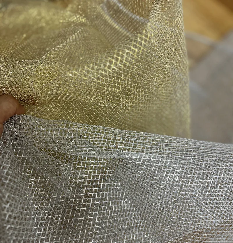 Hard grid rhombus shape large mesh mesh wedding dress design decorative shape fabric large mesh