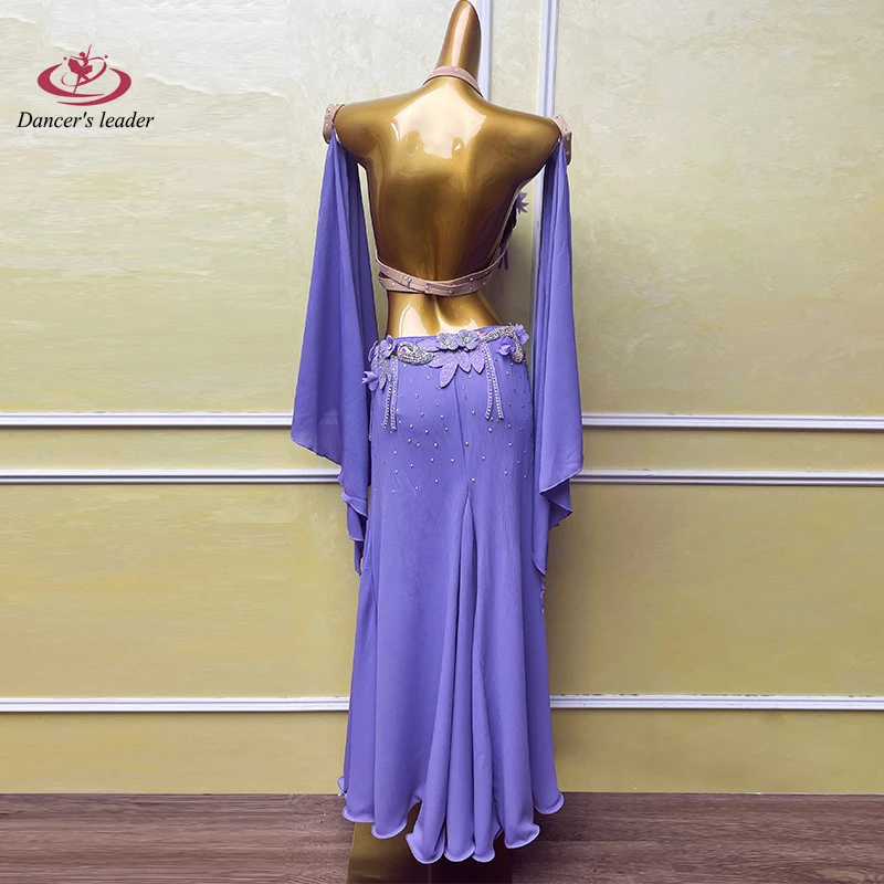 Traje de danza del vientre para mujer, nuevo estilo de traje de práctica de danza oriental para mujer