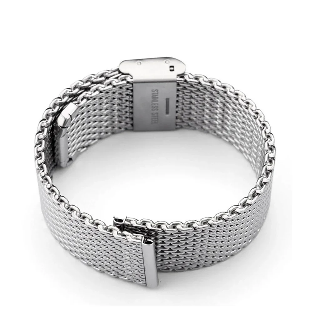 1,0 Mesh-Armband für Seiko für Casio 3mm Dicke Edelstahl-Uhrenarmband für DW für Omega Armband 18/20/22/24mm