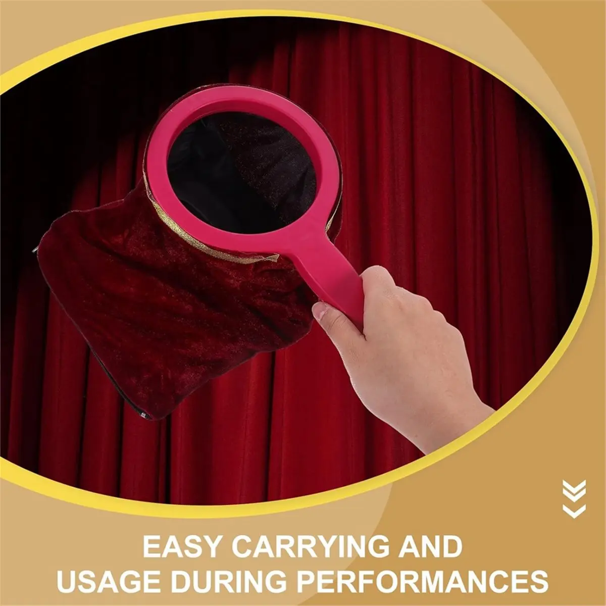 【TODAY-BUY】~@ Zipper Change Bag with Twisting Handle Trick Props for Appearing and Disappearing Acts Portable Stage Use