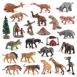 Simulation Of Ancient Times Set Model Fun Prehistoric Animal Saber-toothed Tiger Desktop Ornaments Children Cognitive Toys Gifts