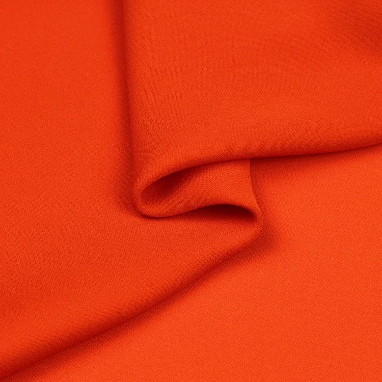 Deep orange mix red pure silk crepe georgette fabric 20momme 140cm width,SCG461