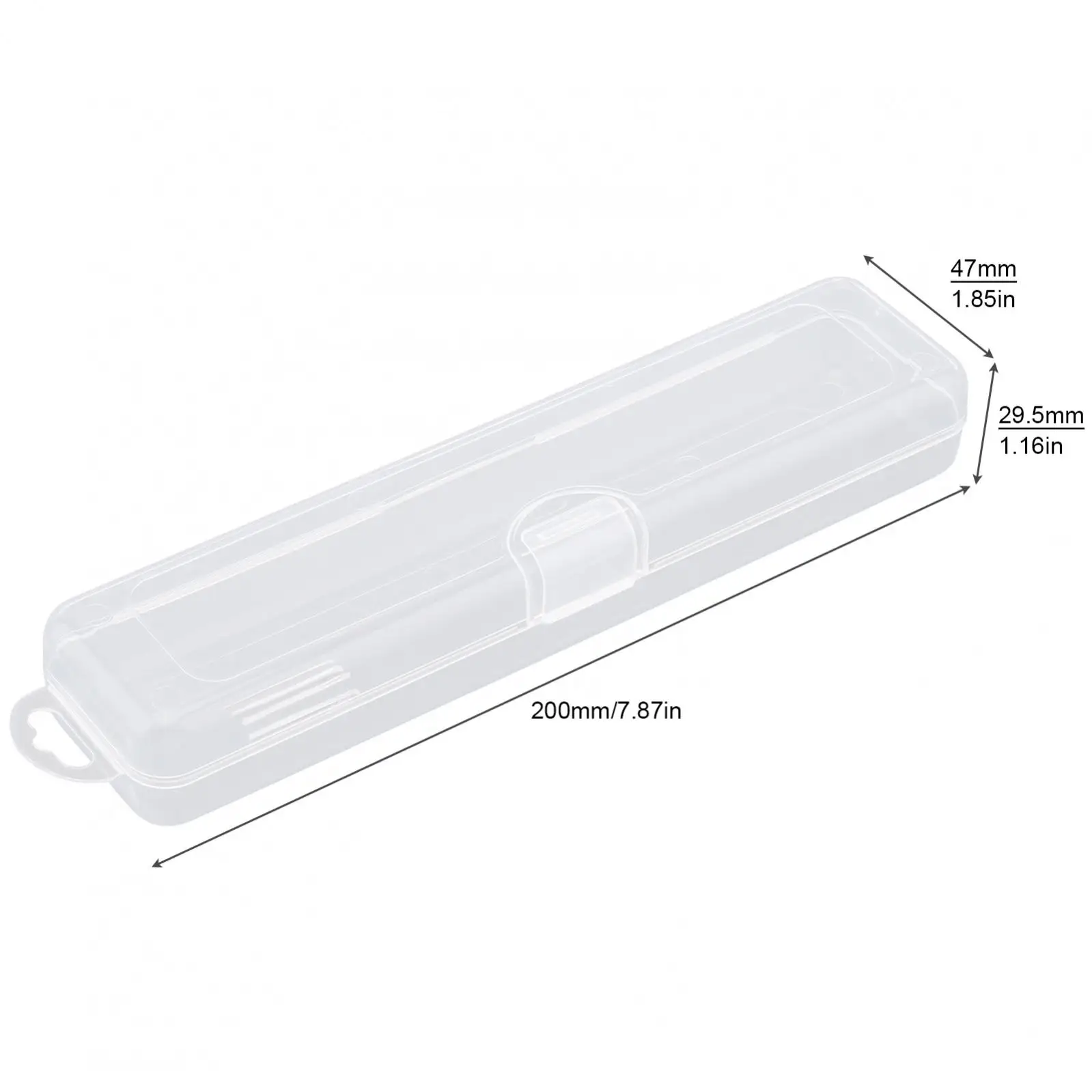 Transparent Flip Portable Internal Length Tableware Storage Box for Cutlery Kit Travel Tableware Case