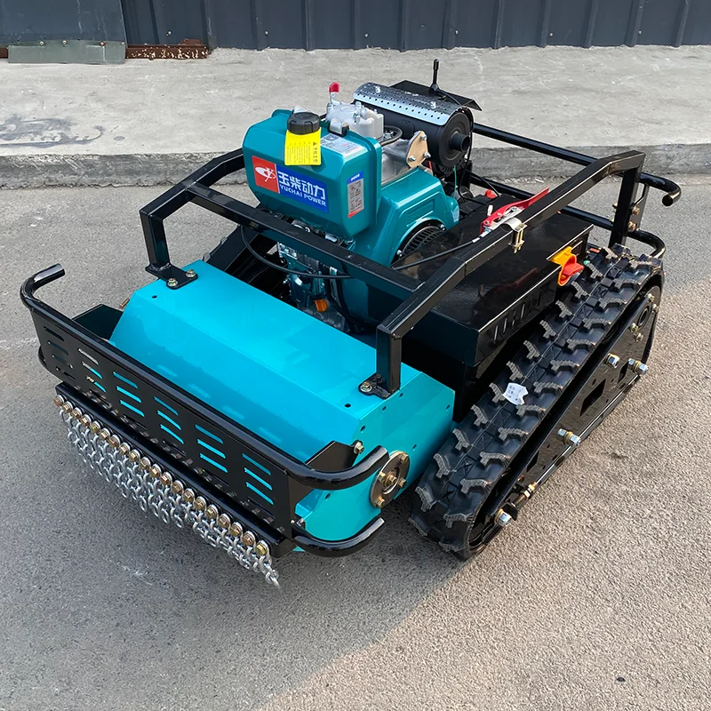 مصنع مخصص 500 مللي متر جزازة العشب التي يتم التحكم فيها عن بعد روبوت مجنزرة كسارة العشب الذكية الحصول على شهادة CE EPA