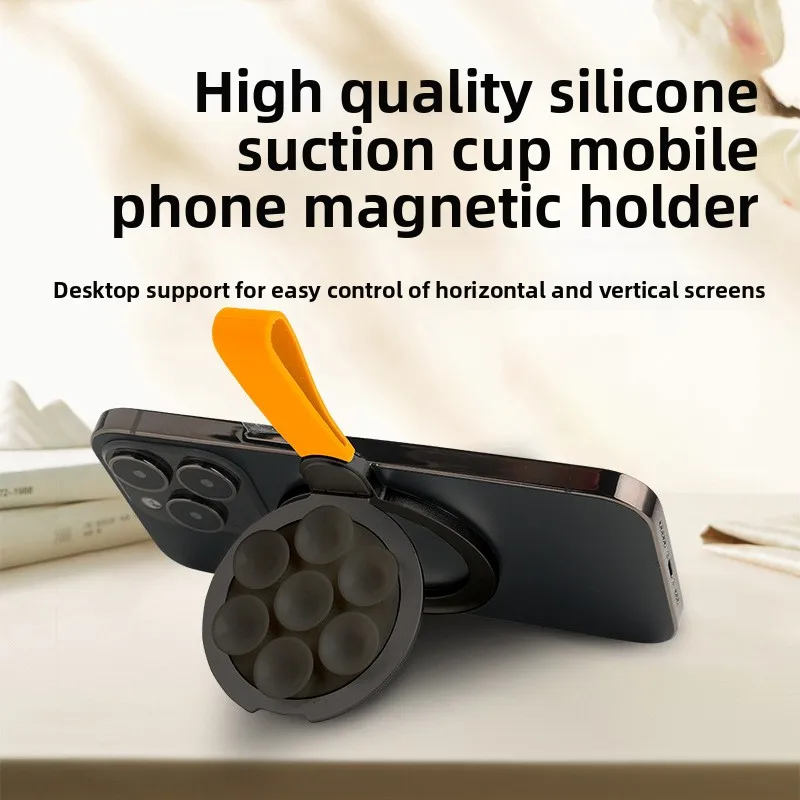 

Silicone Strong Magnetic Phone Case Holder Sturdy Stable Compact Portable Suction Cup Magnetic Holder Phone Grip
