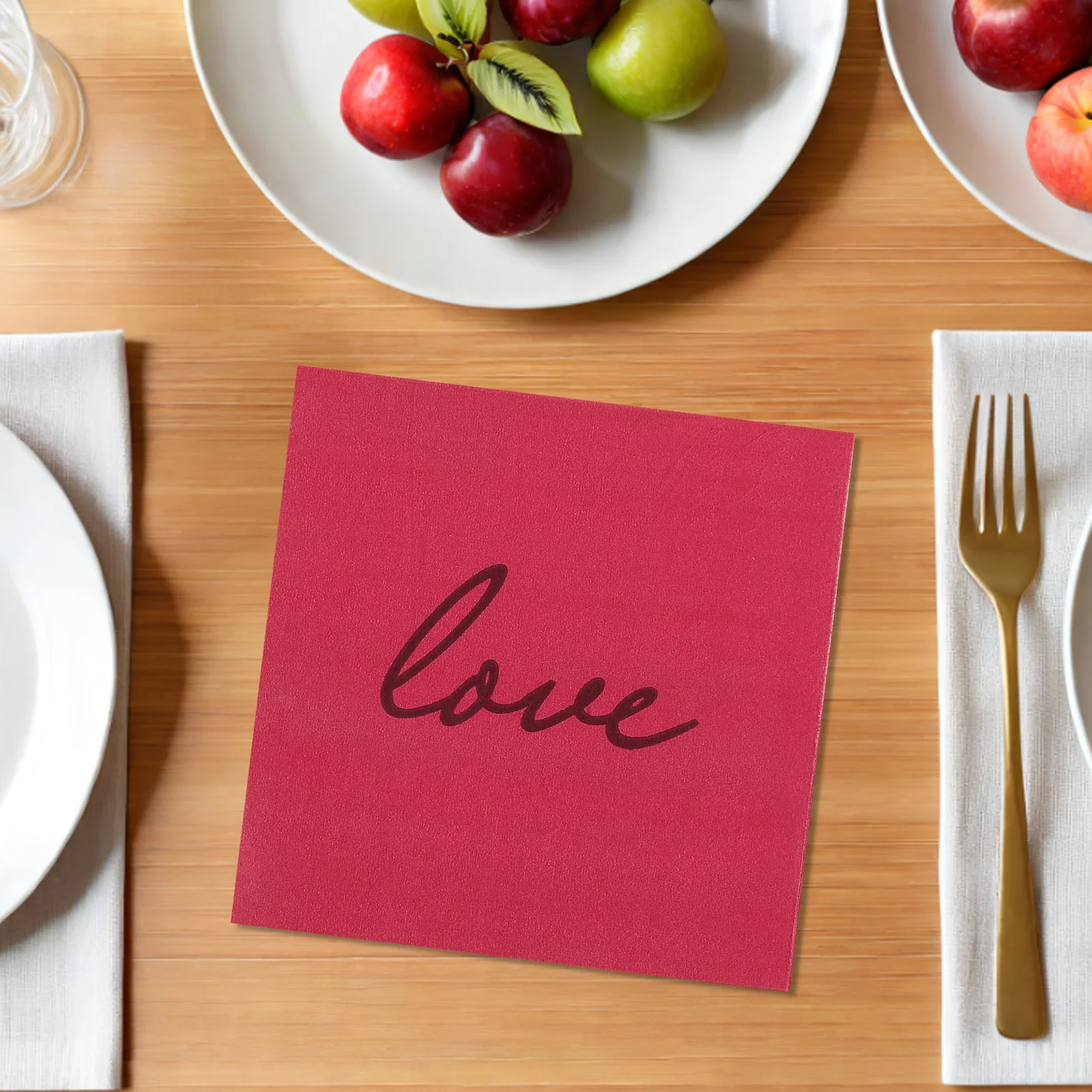 

80pcs Valentine'S Day Paper Napkins Romantic Printed Tissue Towels For Wedding Party Dinner Guest Napkin Disposable Decorative