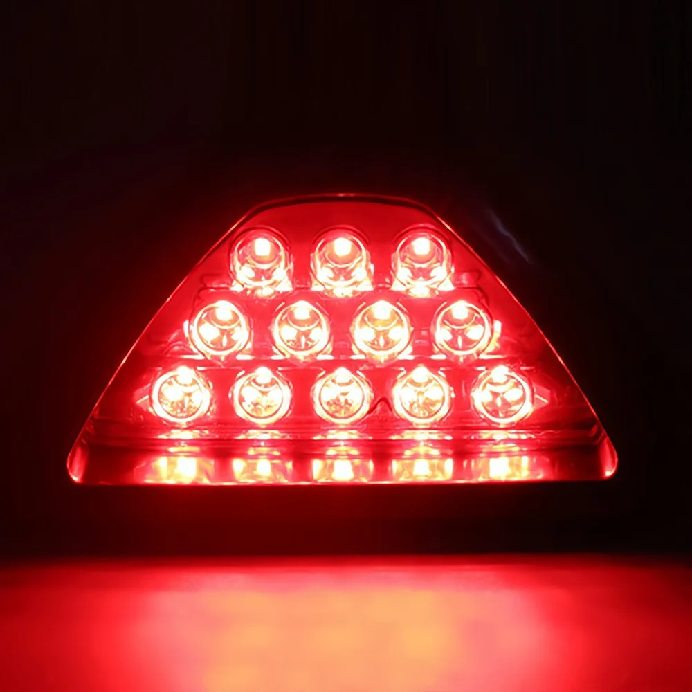 Car and Motorcycle 2835 12V LED Brake Strobe flash Warning Tail Pilot Light turn Signal Bright Rear Fog Lamp Triangle Red Led