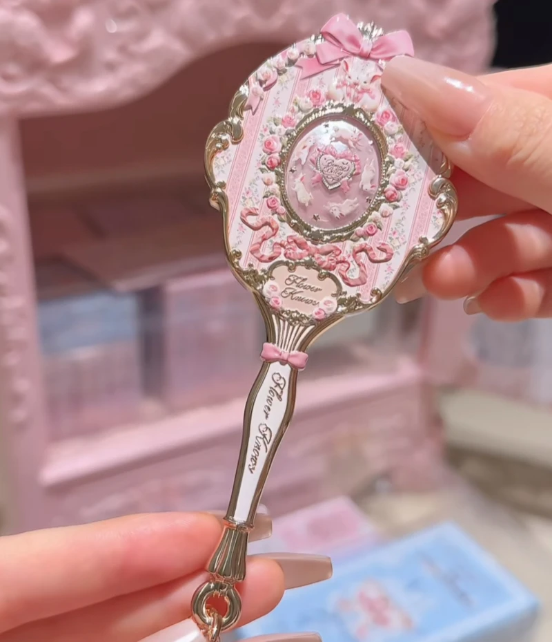Flower Knows Strawberry Cupid Series Mini Mirror Handheld Mirror Makeup Tool Mirror