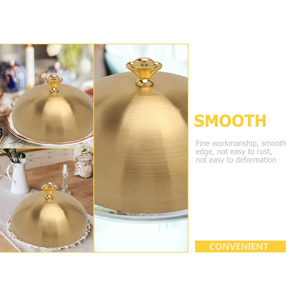 

Stainless Steel Steak Cover Food Dome Protector Anti-Splashing Kitchen Essentials Fine Workmanship Smooth Edge Rustproof
