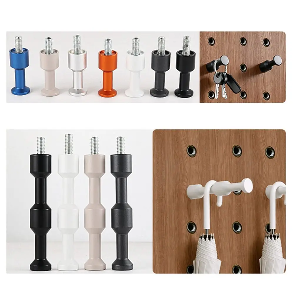 Metal Wall Pegboard Hook Punch Free Embedded Insert Nuts Wall Pegboard Organizer Space Saving Hanging Design