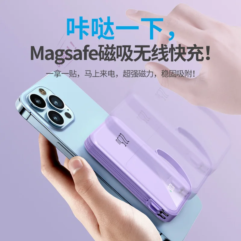 

For Magsafe PowerBank 10000mAh Spare battery Portable Charger Mobile External Battery Fast charging For iPhone 16 15 Samsung