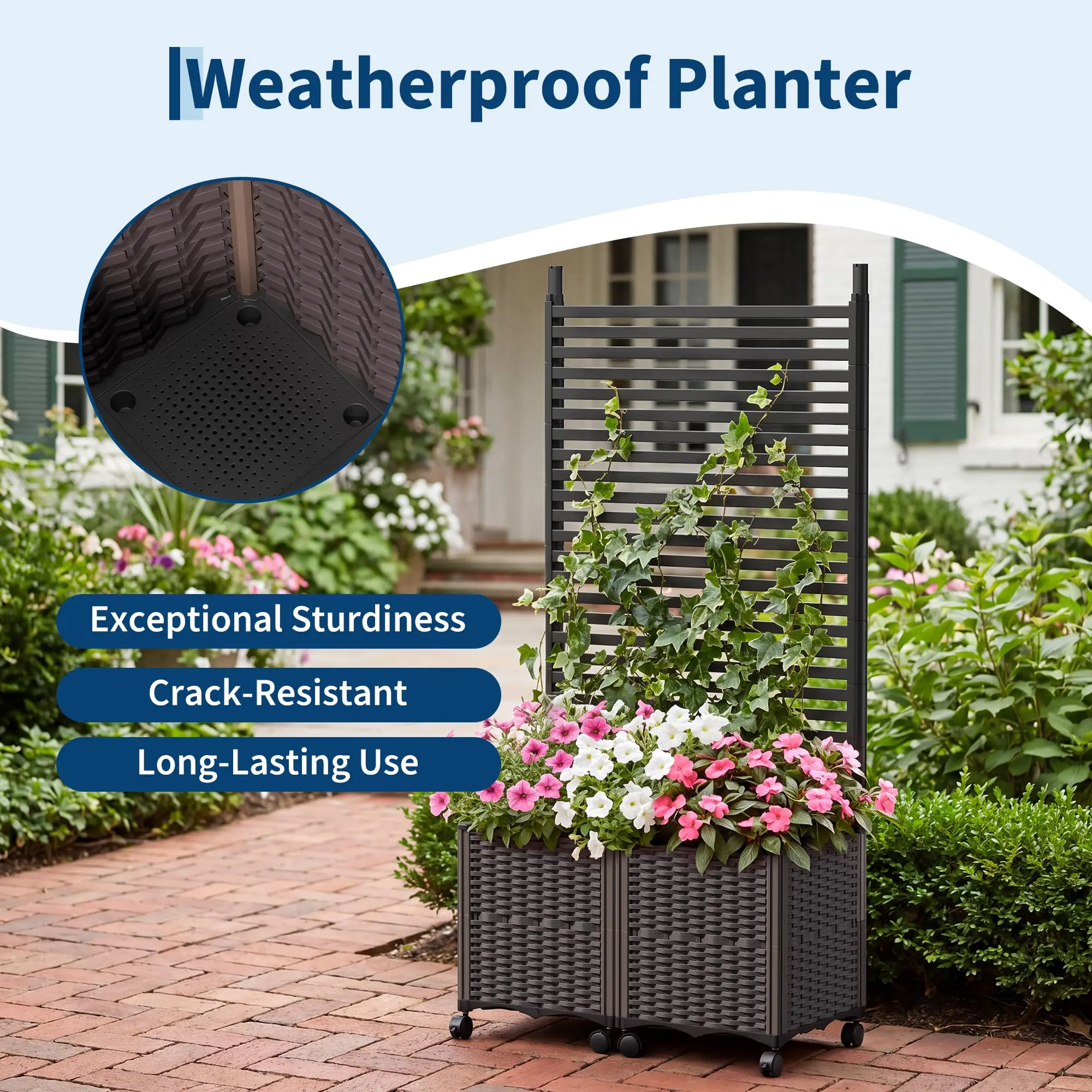 Tırabzanlı ve Tekerlekli Gizli - Raised Bed Planter Box incelemesi ve fiyatı