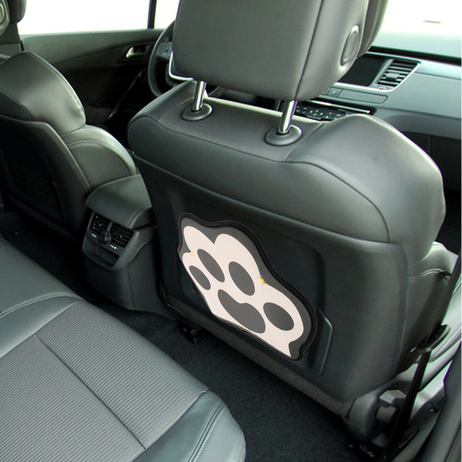 

Kick Pad Seat Back Protectors Durable Waterproof Car Seat Cover Rear Mats Automotive Vehicle Kick Covers Easy Install Cat Paw