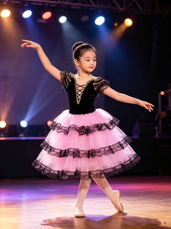 romantic-ballet-tutu-skirt-for-girls-kids-red-spanish-dress-for-adult-women-soft-tulle-long-dress-performance-ballerina-costumes