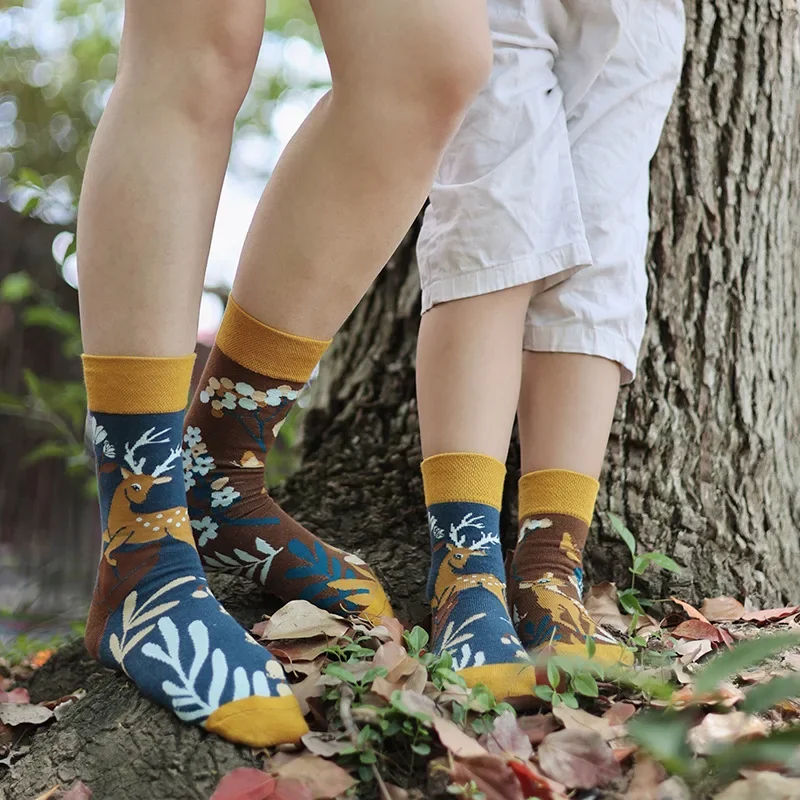 Calcetines de tubo de dibujos animados para niños, estilo deportivo callejero, personalidad, 3 a 8 años, 1 par