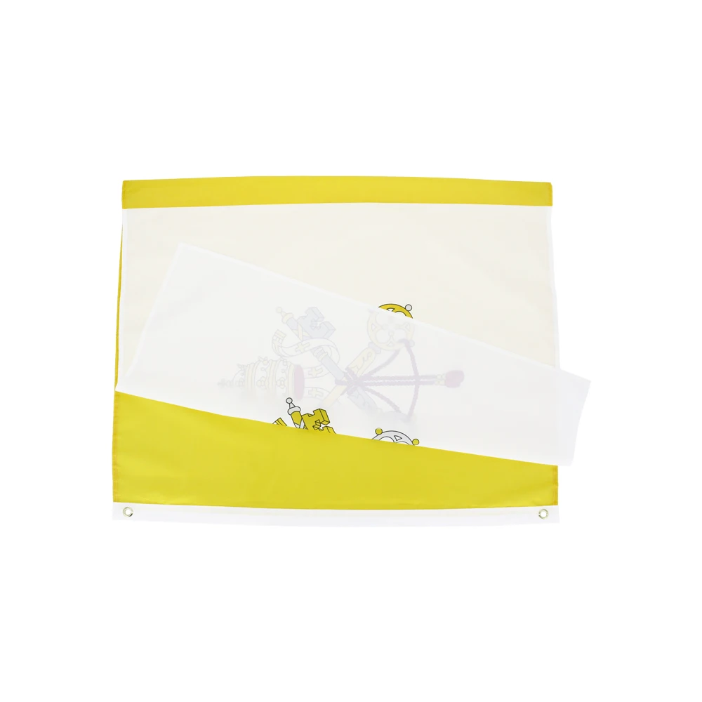Bandera del Vaticano cristianismo con cruz para pared e interior - imagen 2