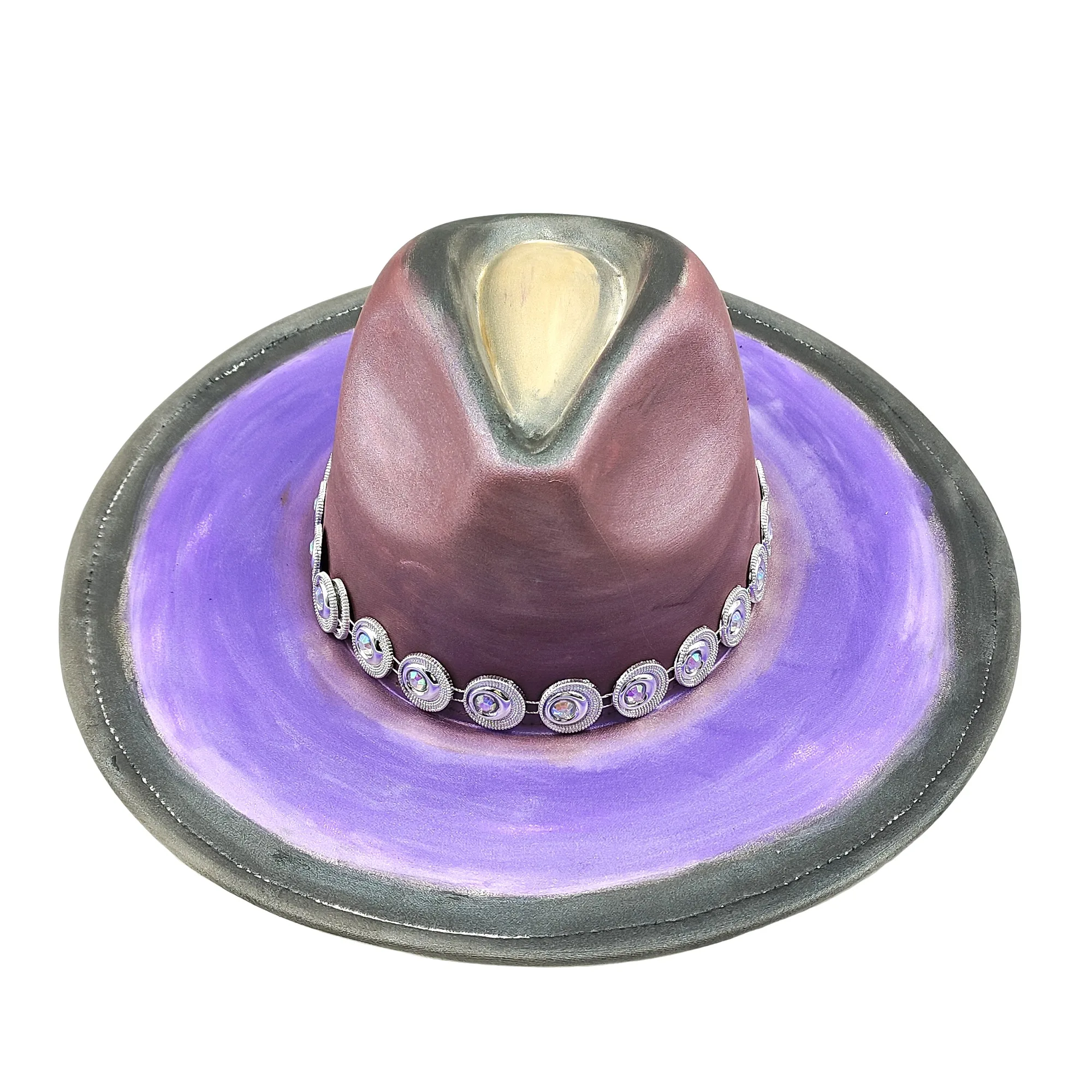 2025 New special suede hats Men women painted Fedoras unqiue Hand-painted fedora Jazz hat Top hats 2024 sombrero british cup hat
