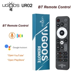 Original UGOOS UR02 BT Voice Remote Control Replacement for Ugoos SK1 TOX1 TOX3 AM6 AM8 AM6B PLUS X4 X4Q Cube Pro Extra TV Box