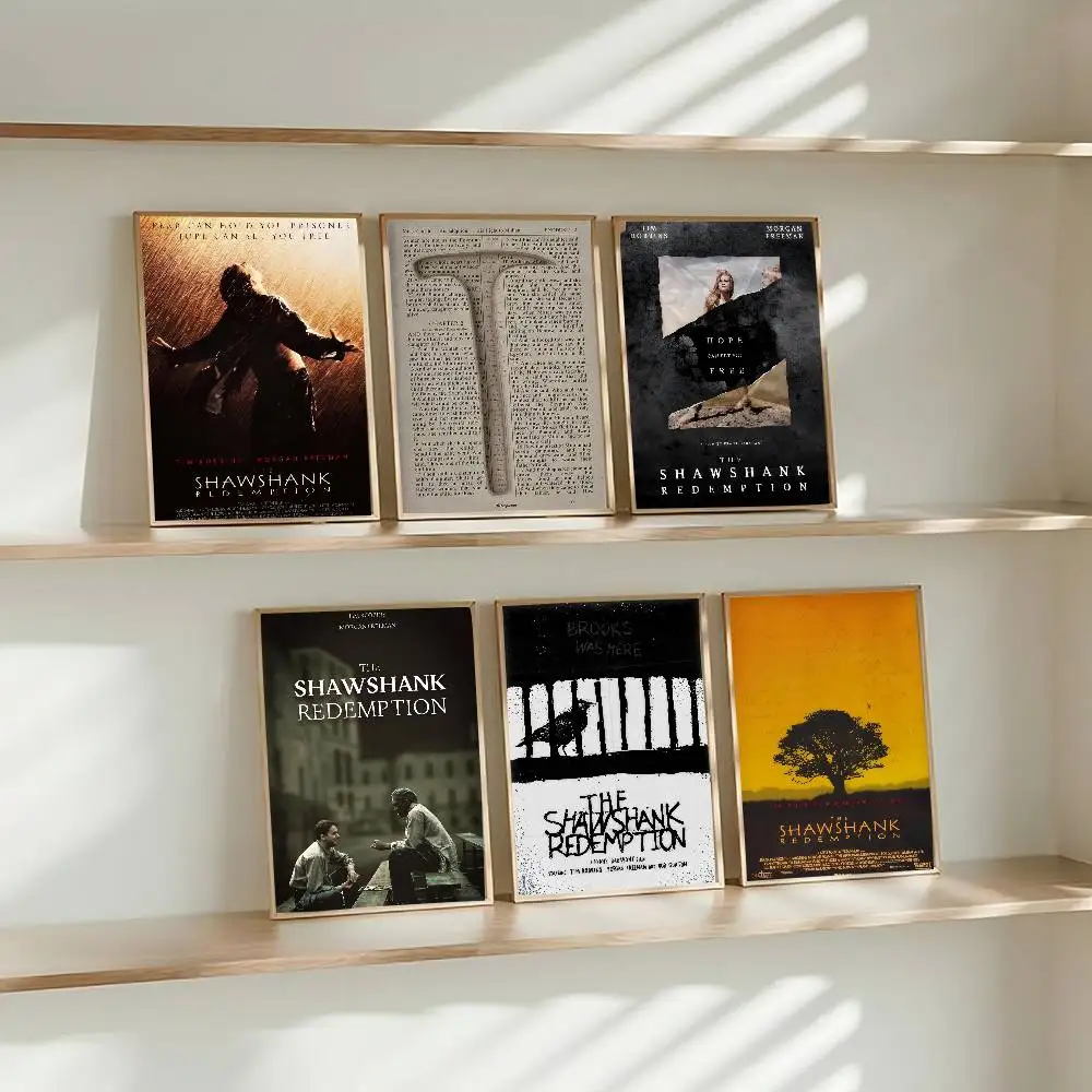 Affiches autocollantes de film des années 80 Shawshank Redemption, autocollants rétro en papier Kraft, DIY, pour chambre, bar, café, peinture murale artistique esthétique