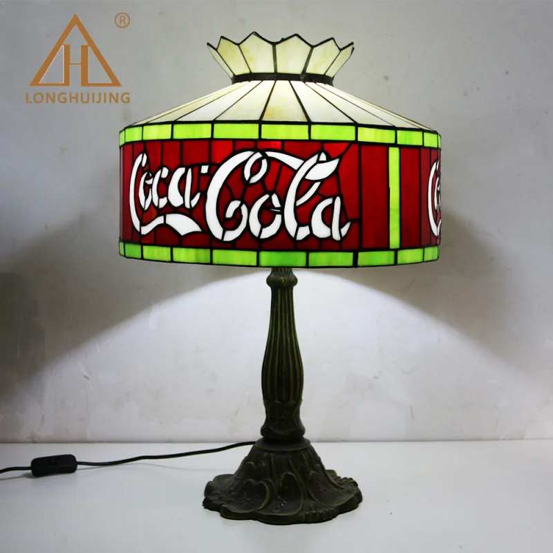 

Huijing Tiffany Lampshade Style Lamp Lamps Are Suitable for Arts, Leisure and Entertainment.LEDCreative Cola Table Lamp Wholesal