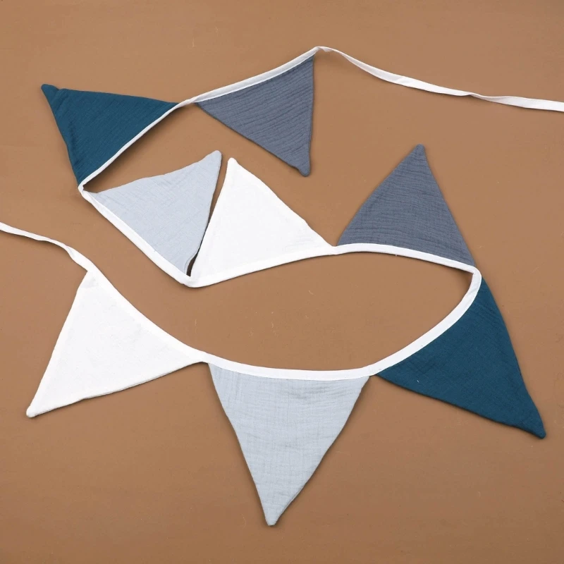 8 ชิ้น/เซ็ต Elegant Baby ธงผ้าฝ้าย Bunting สำหรับโมเดิร์น Baby Room Decor