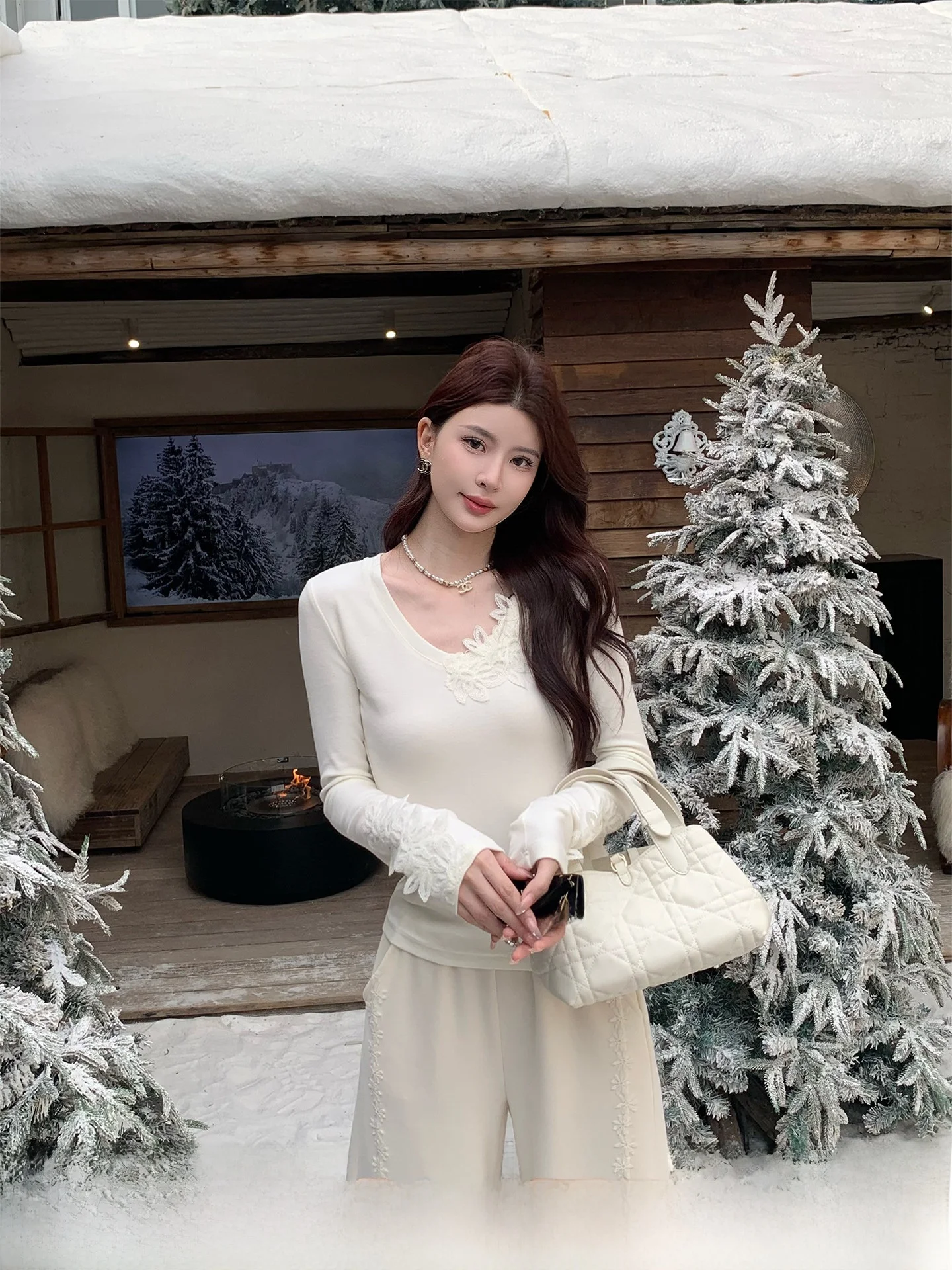 

Женский шерстяной вязаный свитер Kun Total: зимний, приталенный, базовый слой, мягкий, универсальный, для повседневной носки, с длинным рукавом, V-образный вырез